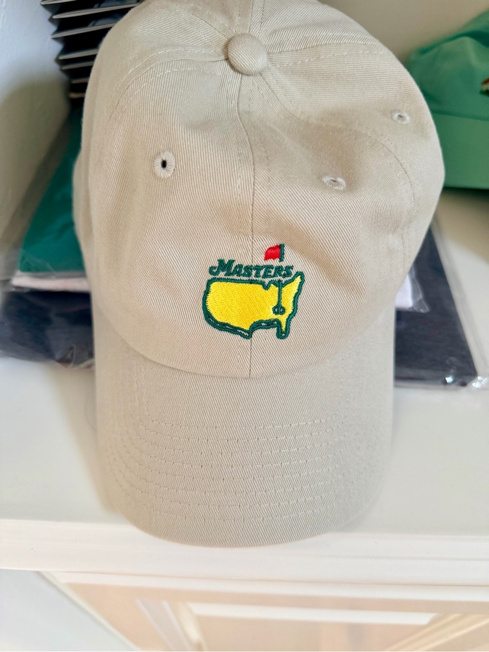 American Needle Beige Masters Embroidered Golf Hat